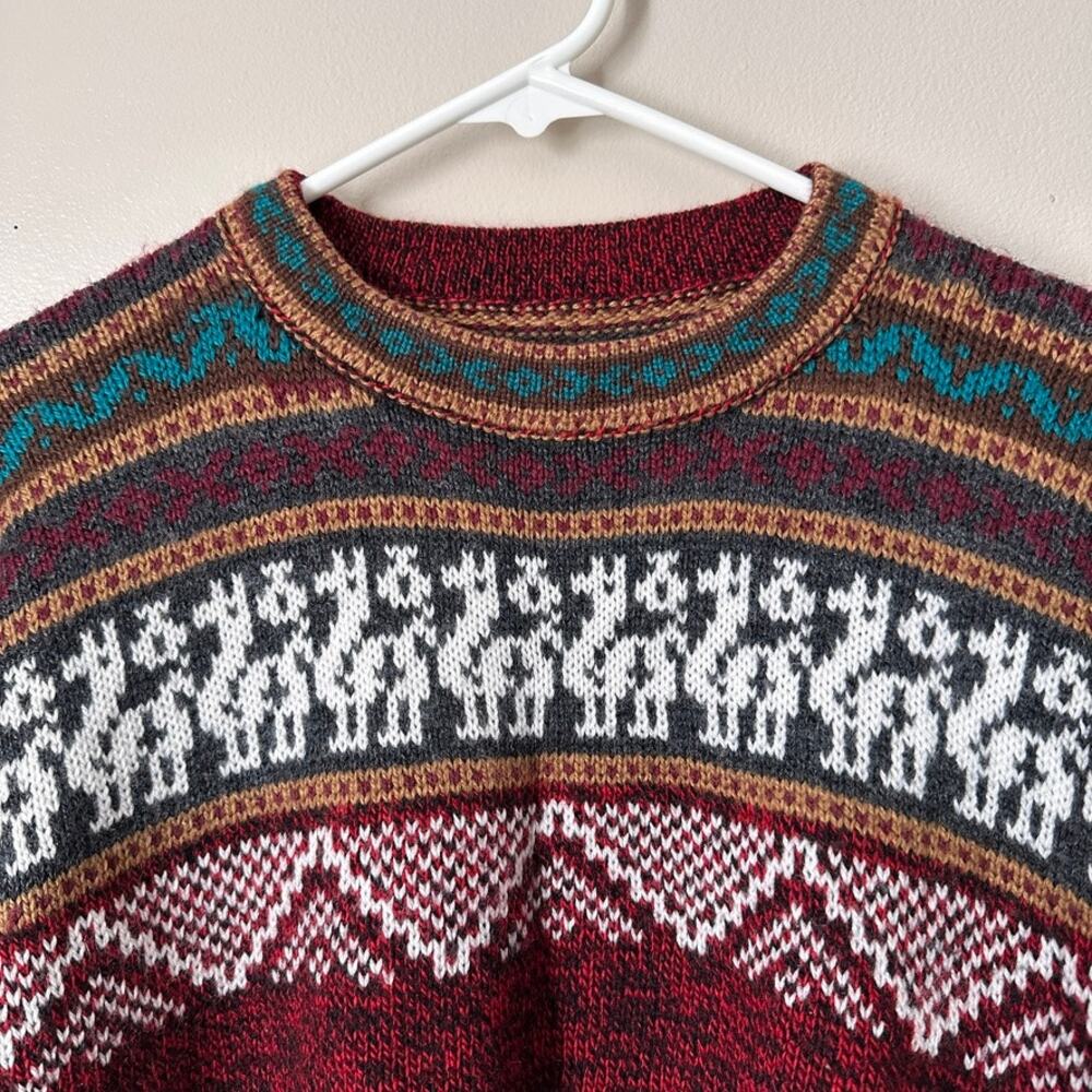 Tribal Southwest Knit Sweater Womens MEDIUM Lightweight Wool Preppy Casual - Picture 2 of 7